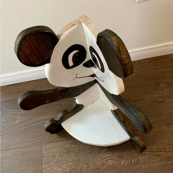 Vintage Wooden Panda Shelf 17 Inch - Picture 10 of 12